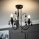 image 2 of ValueLights Odelia 3 Way Black Ceiling Light Chandelier | Black
