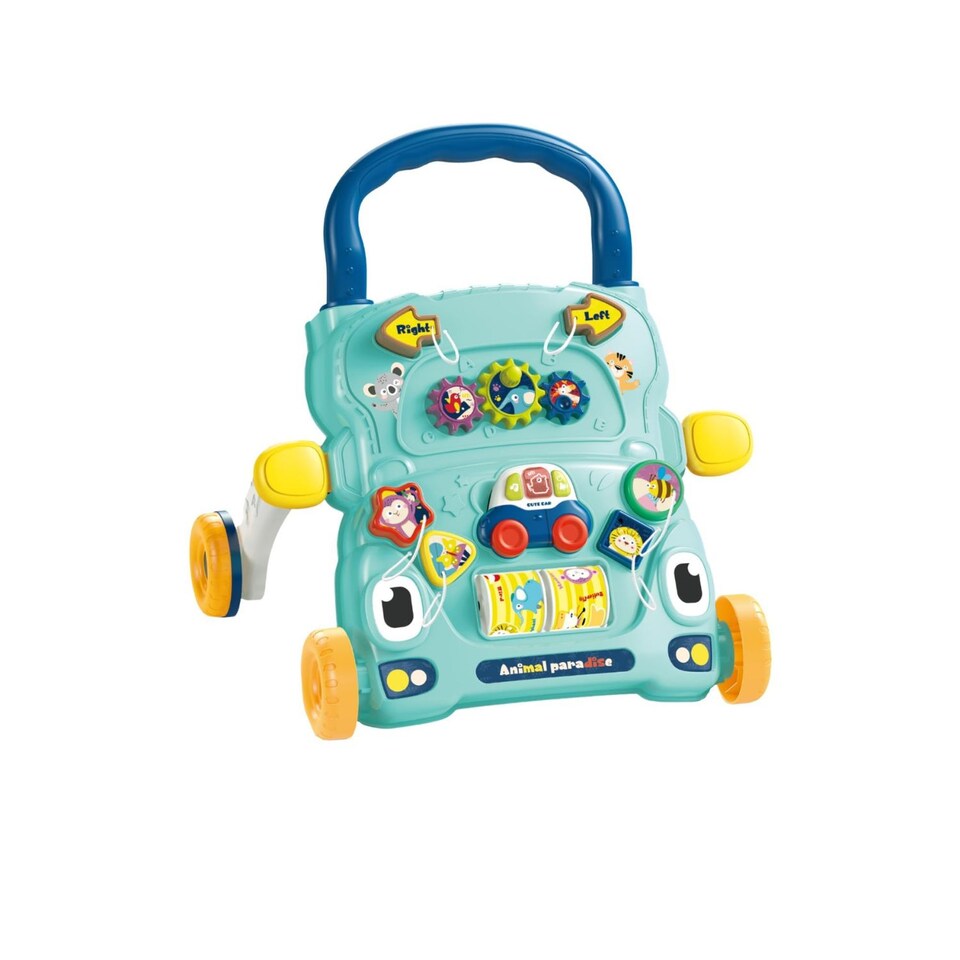 image 1 of Alivio Magical Activity Walker, Baby Walker with Shapes, Sounds, Music, Educational Push Toy for for Babies (Blue)