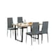 image 2 of Colorado Dining Table with 4 Emily Leather Chairs | Multi | 5