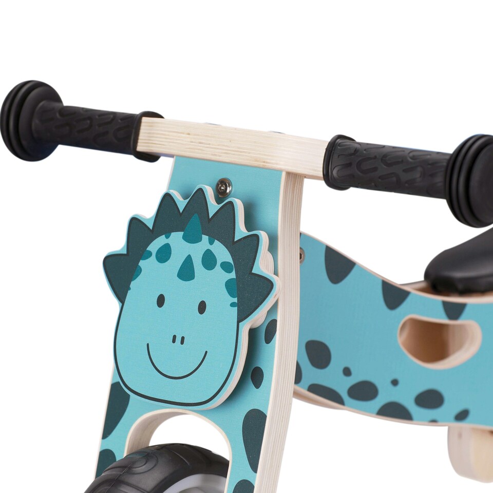 image 1 of Hooga 2-in-1 Balance Bike - Wooden Trike for Kids Blue