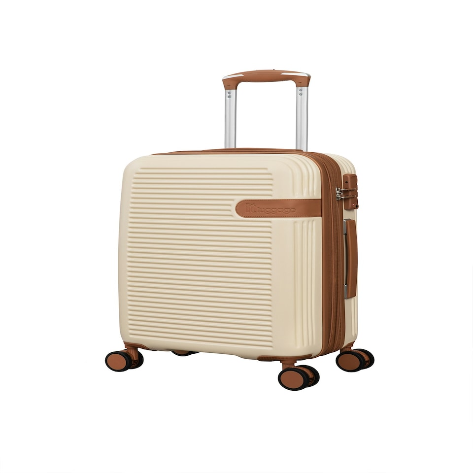 image 1 of IT Luggage Clarify Creme Cabin Suitcase with TSA Lock Cream | Cabin Bag