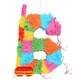 image 1 of Pinatas Number 6 Cardboard Pinata, Stick and Blindfold Set - W35cm x D7.5cm x H50cm - Multi