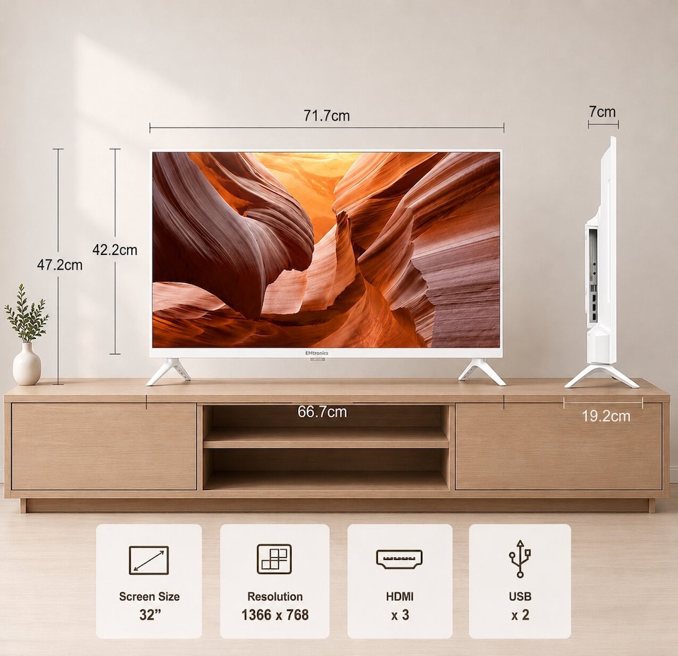 image 1 of EMtronics 32 Inch HD Ready LED TV - EM32HDRWD