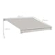 image 5 of Outsunny Garden Door Awning w/ Retractable Canopy, Electric, 3m Cream