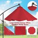 image 7 of COSTWAY 10FT Cantilever Parasol Patio Offset Umbrella LED Lights Red