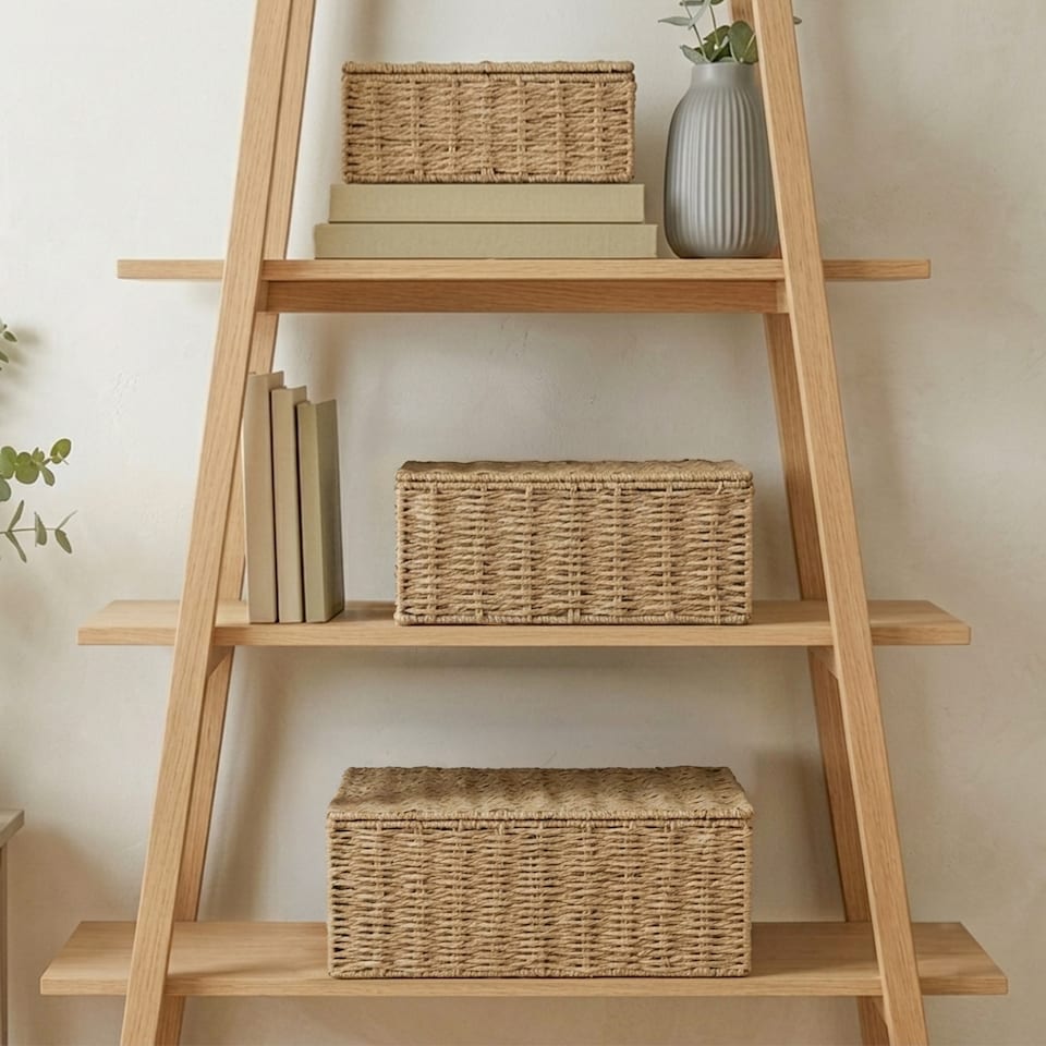 image 1 of Wickerfield Paper Rope Storage Boxes with Lids