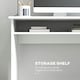 image 4 of HOMCOM Computer Desk Writing Table Study Workstation High Gloss White
