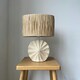image 2 of Hestia Beige Ceramic Lamp with Raffia Shade Cream | Beige