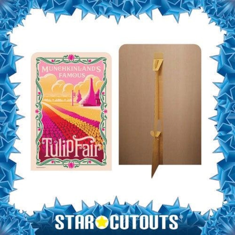 image 1 of Official Universal Pictures Wicked Munchkinland Tulip Fair Single Backdrop Cardboard Cutout 185cm
