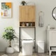 image 4 of COSTWAY Freestanding Toilet Storage Cabinet Bathroom Rack