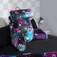 image 2 of OHS Soft Plump Cosy Reading Support Sofa Bed Pillow Cuddle Cushion With Head Rest Purple | Neon Purple Gaming | 80 x 60cm