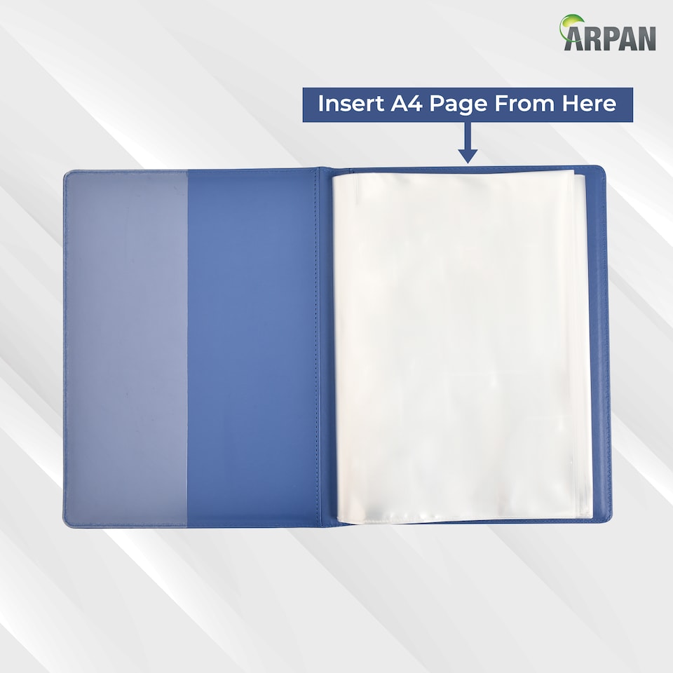 image 1 of A4 Professional Display Book with 24 Pockets 48 Sides – Portfolio Folder A4 for Certificates & Documents – Presentation Folder, Professional Portfolio for Office, School & Interviews