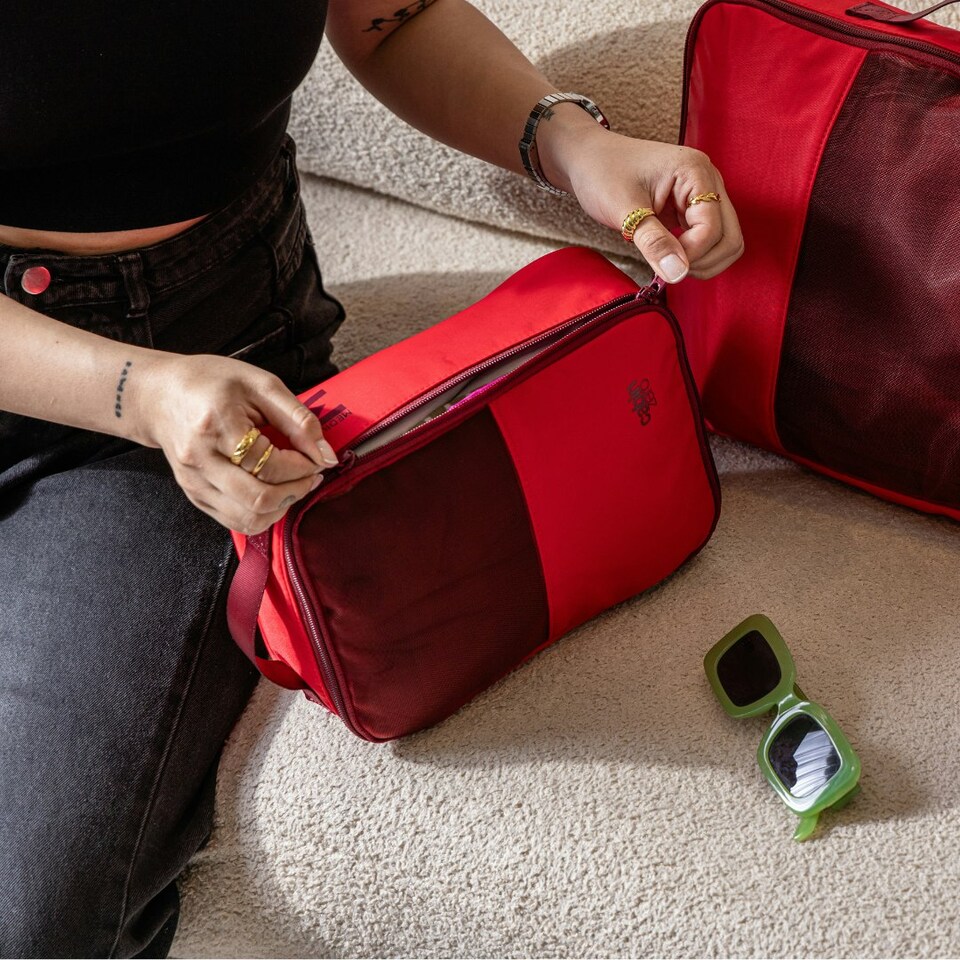 image 1 of Lux Packing Cube - Medium - 5.5L - Cranberry Red