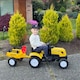 image 8 of HOMCOM Kids Ride on Tractor with Back Trailer, Shovel & Rake, Horn, Four Wheels Tractor Toy for Child Toddler
