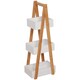 image 9 of HOMCOM  3 Tier A Frame Bathroom Shower Caddy Storage Unit Shelving Organizer