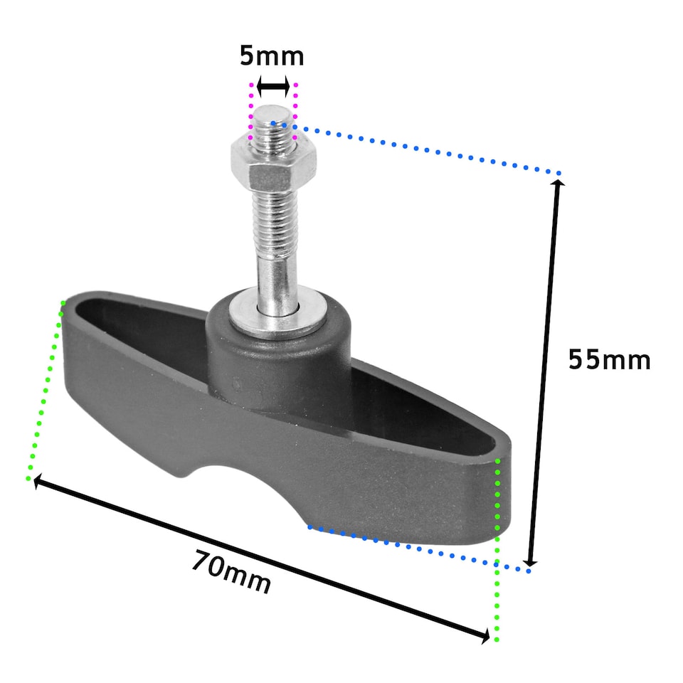 image 1 of SPARES2GO Tommy Screw Nut compatible with Stihl FR85T FR130T FS55 FS75 FS80 FS83 Brushcutter Trimmer