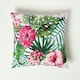 image 2 of Homescapes Botanical Flower Outdoor Cushion 45 x 45 cm - Set of 2 | Multi | 45 x 45 cm | 2