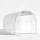 image 2 of Living and Home White Outdoor Walk-in Tunnel Greenhouse with Steel Frame - 4*3x*2M