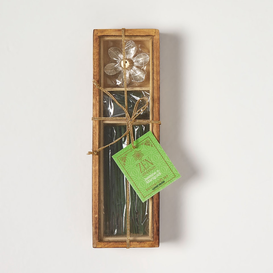 image 1 of Homescapes Zen Incense Gift Set – Jasmine & Marigold