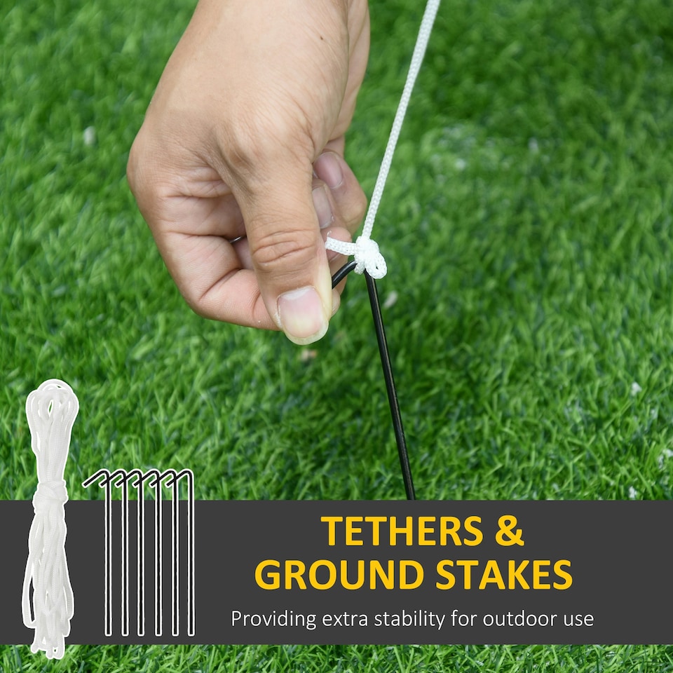 image 1 of HOMCOM 8ft Lighted Inflatable Christmas Penguin w/ Candy Cane for Garden