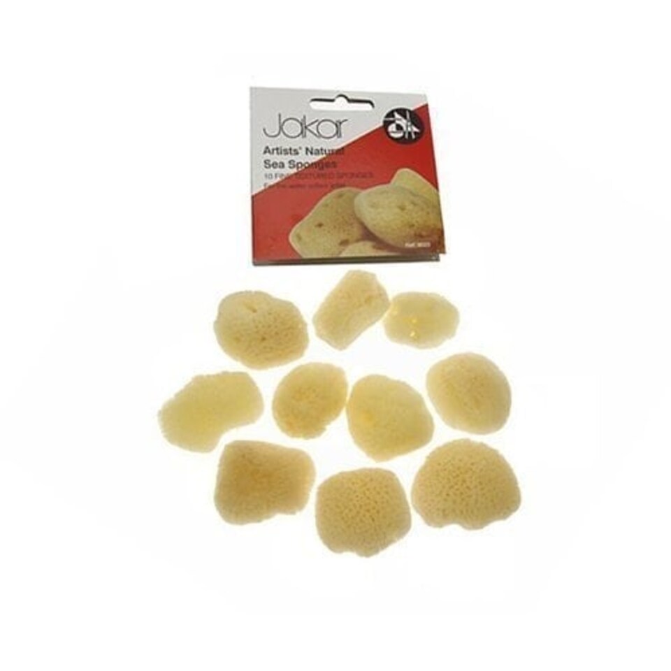 image 1 of Jakar Artists' Natural Sea Sponge Extra Value Pack of 10