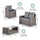 image 9 of VonHaus 4 Seater Rattan Effect Garden Furniture Set