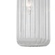 image 6 of First Choice Lighting Set of 2 Fluted Glass Design Pendant Fitting Finished with Clear Glass and Bronze Effect Colour Bronze | Clear