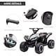 image 6 of HOMCOM 12V Electric Quad Bike for Kids Ride On Car ATV Toy, with Forward Reverse Functions, LED Lights, Music, for Ages 3-5 Years - White