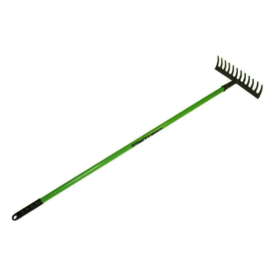 image 1 of Garden Border Fork Spade Rake Soil Gardeners Carbon Steel PVC Handles Strong