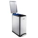 image 7 of Cooks Professional Slimline Dual Recycle Pedal Bin 50L - 2 Compartments & Soft Close Lid | Silver