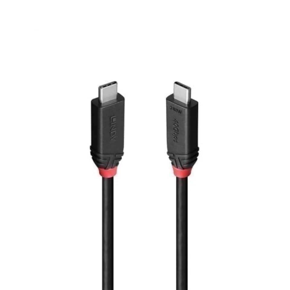 image 1 of 1m USB4 240W Type C Cable, Black Line