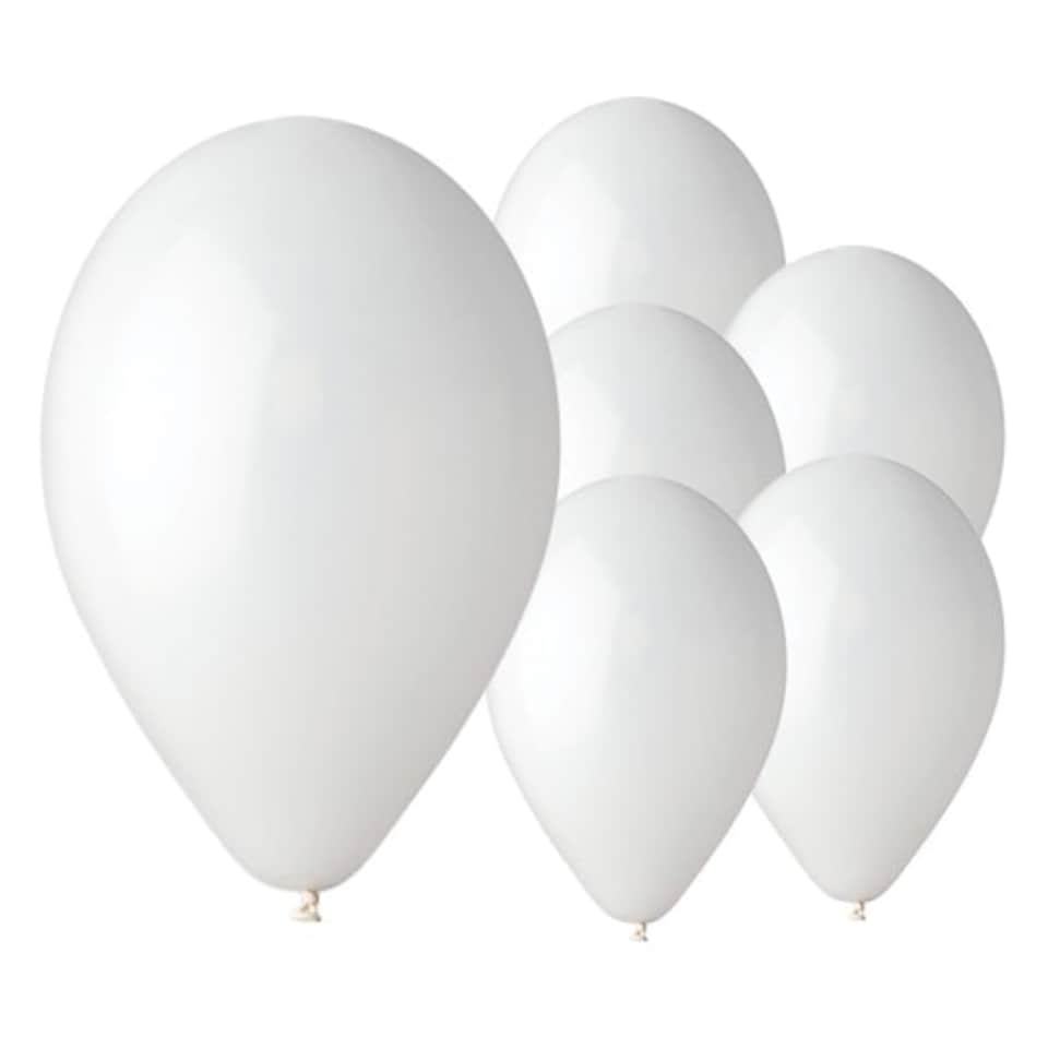 White Biodegradable Latex Balloons 33cm / 13 in - Pack of 50