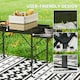 image 6 of Outsunny 4.5ft Portable Folding Table, Height Adjustable Metal Picnic Table 
