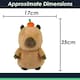 image 2 of Capybara Soft Toy Cute Plushie Huggable Cuddly Stuffed Toy 35cm Light Brown