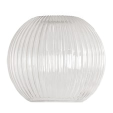 ValueLights Maddison Clear Ribbed Glass Globe Easy Fit Lamp Shade | Clear