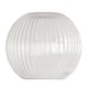 image 1 of ValueLights Maddison Clear Ribbed Glass Globe Easy Fit Lamp Shade | Clear