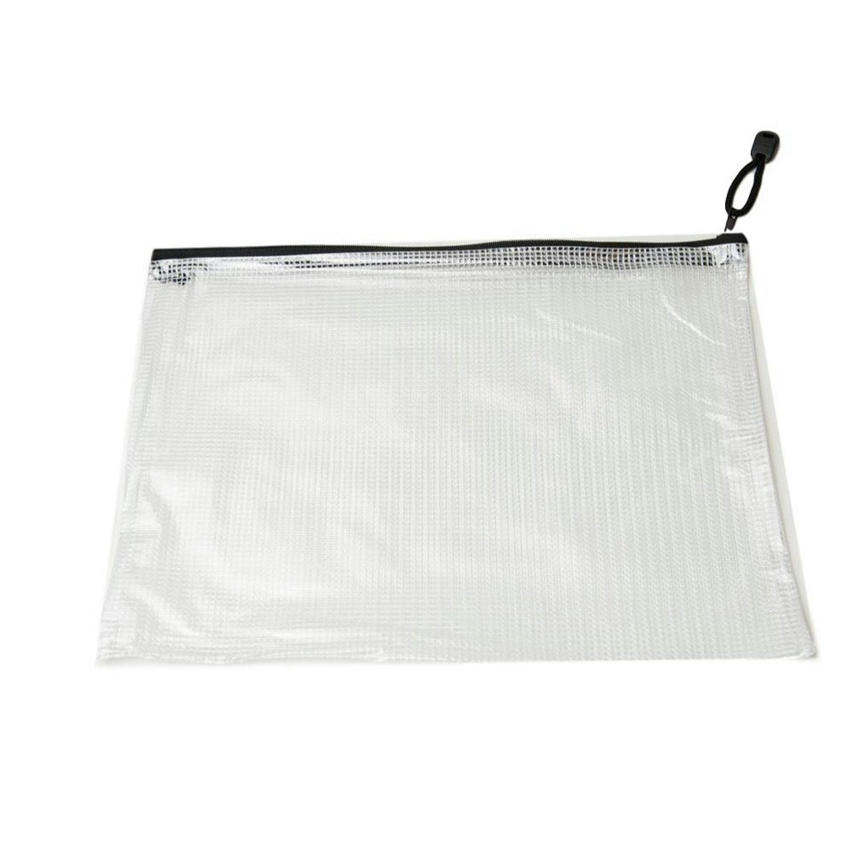 image 1 of Pack of 12 A5 Black Zip Strong Mesh Bags - Tough Waterproof Storage