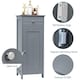 image 7 of COSTWAY Bathroom Storage Cabinet Wooden Cupboard Grey Grey