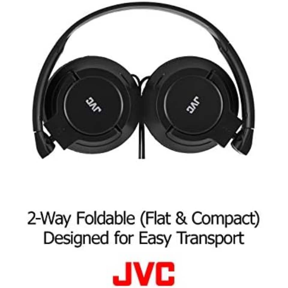 image 1 of JVC Lightweight Foldable Headphone with Microphone