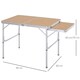 image 7 of Outsunny 3ft Aluminium Picnic Table w/Side Desktop Outdoor BBQ Party Portable