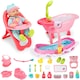 image 2 of 14" Baby Doll Play Set with 25 Pieces – Includes High Chair, Bath, Crib, Feeding Accessories and Portable Carrier