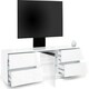 image 5 of Centurion Supports AVITUS ULTRA Gloss White Remote Friendly White Door with 4-White Drawers up to 65" Flat Screen TV Cabinet with Mounting Arm White