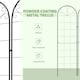 image 5 of Outsunny Set of 2 Metal Trellis for Climbing Plants, Grid Design, 50 x 180cm