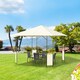 image 2 of Outsunny 3 x 3 Meters Patio Garden Metal Gazebo Marquee Steel Frame with Canopy Awning Tent Water Resistant Cream