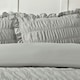 image 2 of Catherine Lansfield Seersucker Frill Silver Duvet Cover Set Grey | Double