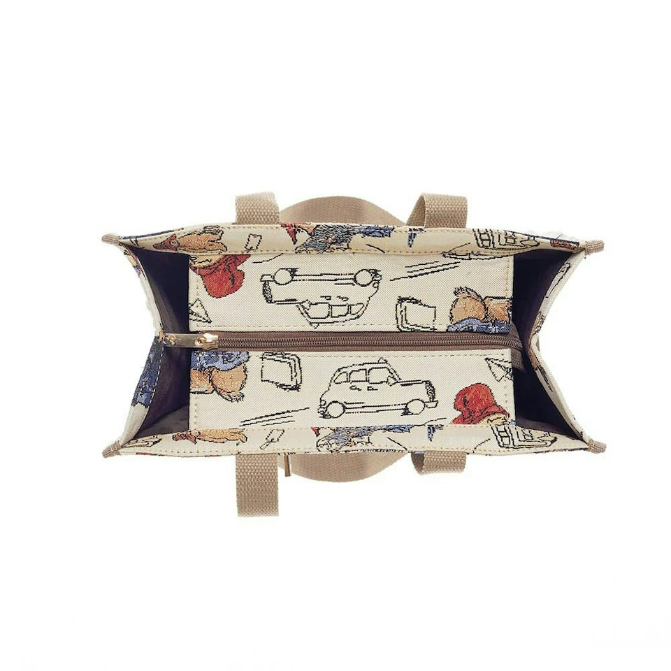 image 1 of Signare Resuable Shopper Bag Paddingto Bear London Transport | Cream