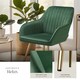 image 4 of Dining Chair Marilyn - quilted velvet, continuous backrest, gold steel legs | Green | dark green/gold | 1