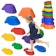 image 1 of Outsunny Kids Balance Stepping Stones - Multicoloured