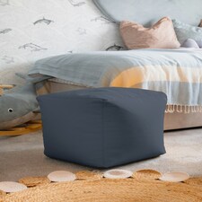 Waterproof Cube Indoor Outdoor Bean Bag Foot Stool Pouffe Grey