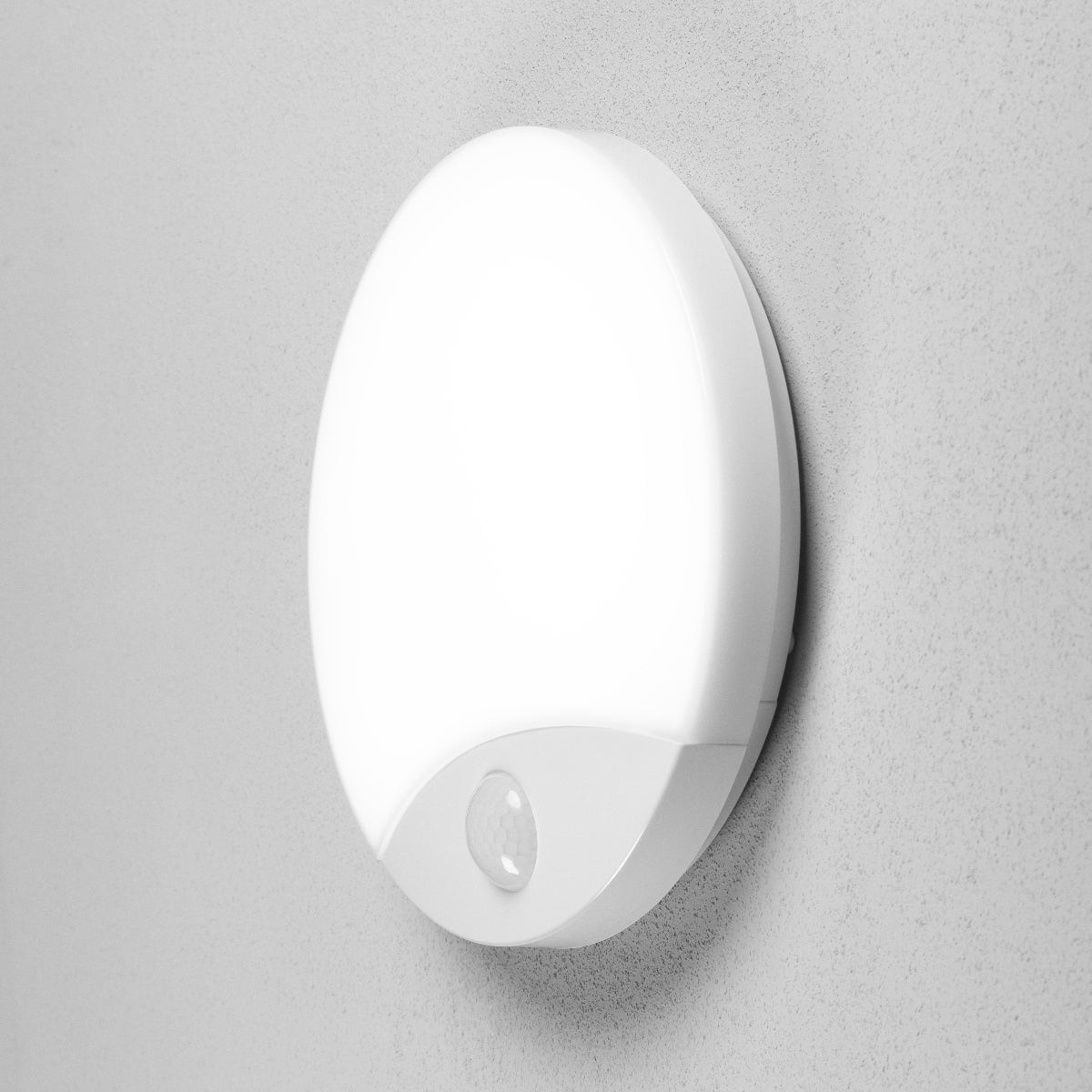 CGC LOGAN 16W Round LED Ceiling Light with PIR Motion Sensor, 25cm White White Height: 5 cm, Diameter: 25 cm